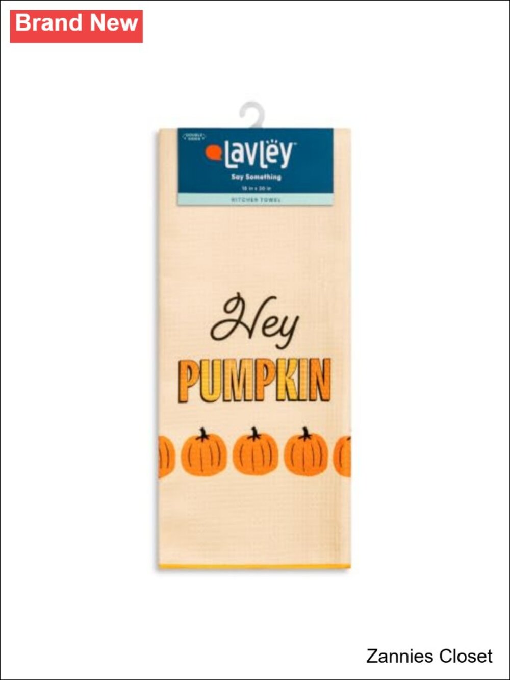 👻 Lavley Hey Pumpkin Fall Halloween Kitchen Tea Towel Microfiber 30x18
